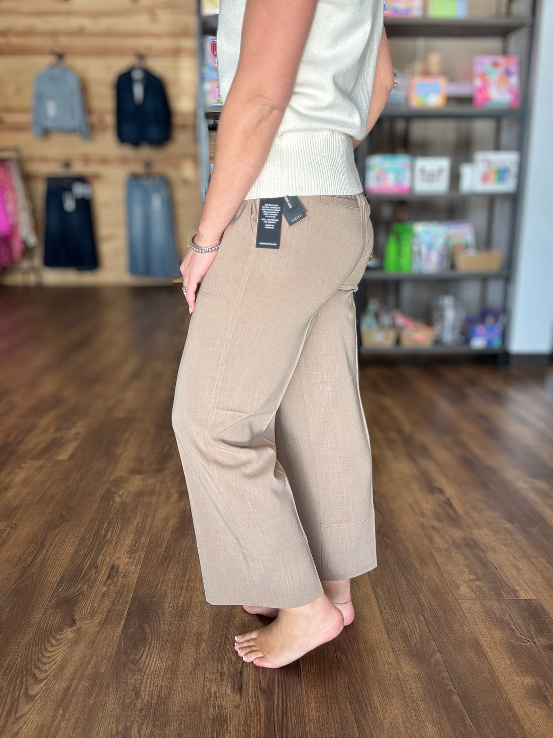Liverpool - Pull-on Tie Waist Wide Leg Ankle
