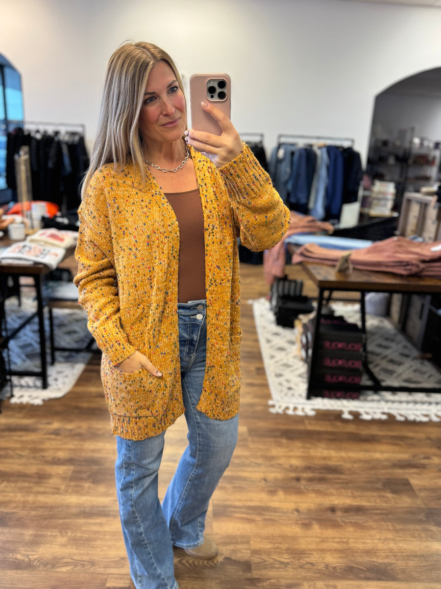 Miley Dot Cardigan - Marigold