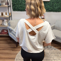 Off Duty Crossback Top - Heather Grey