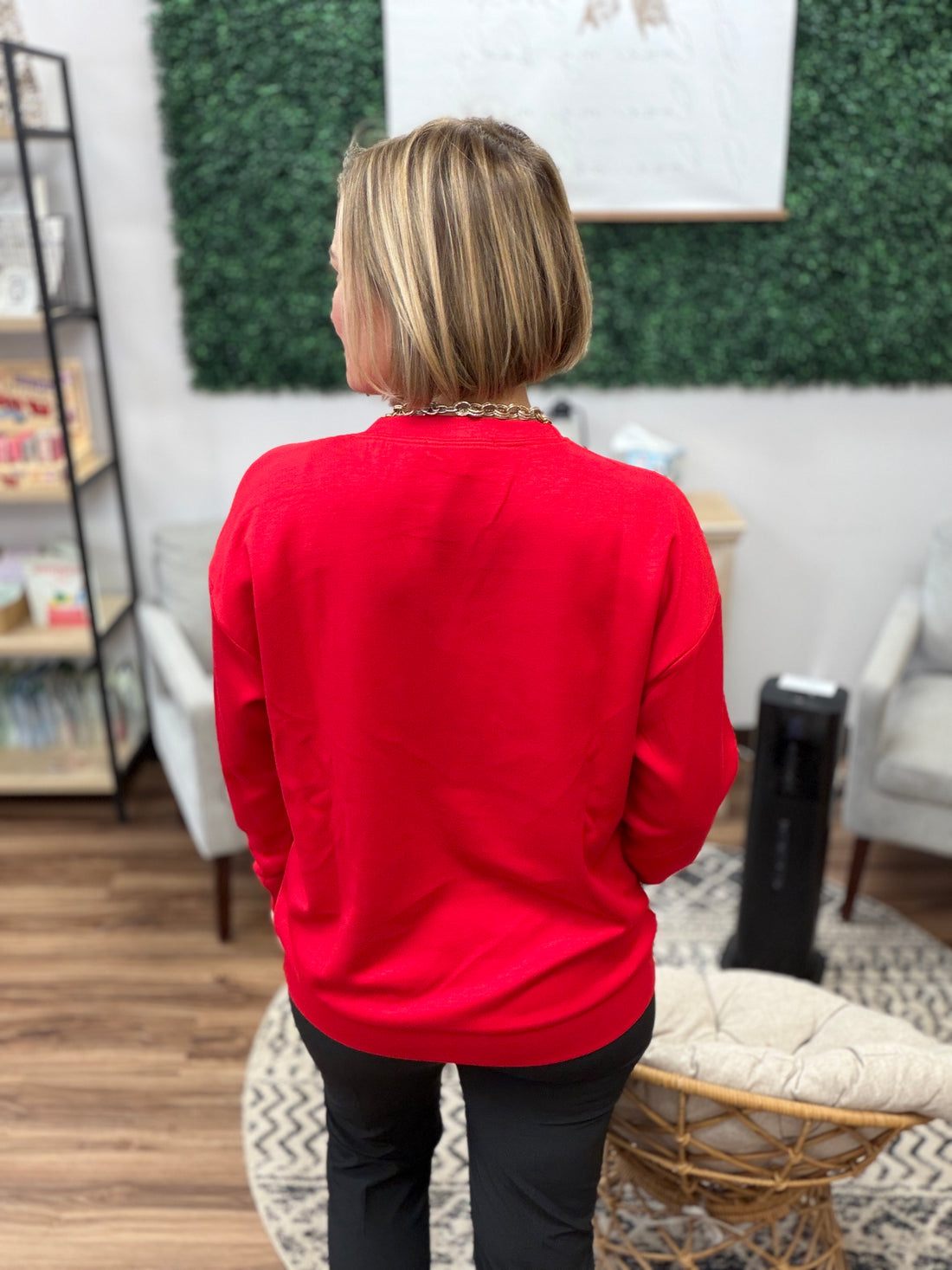 Gingham Heart Luxe Pullover