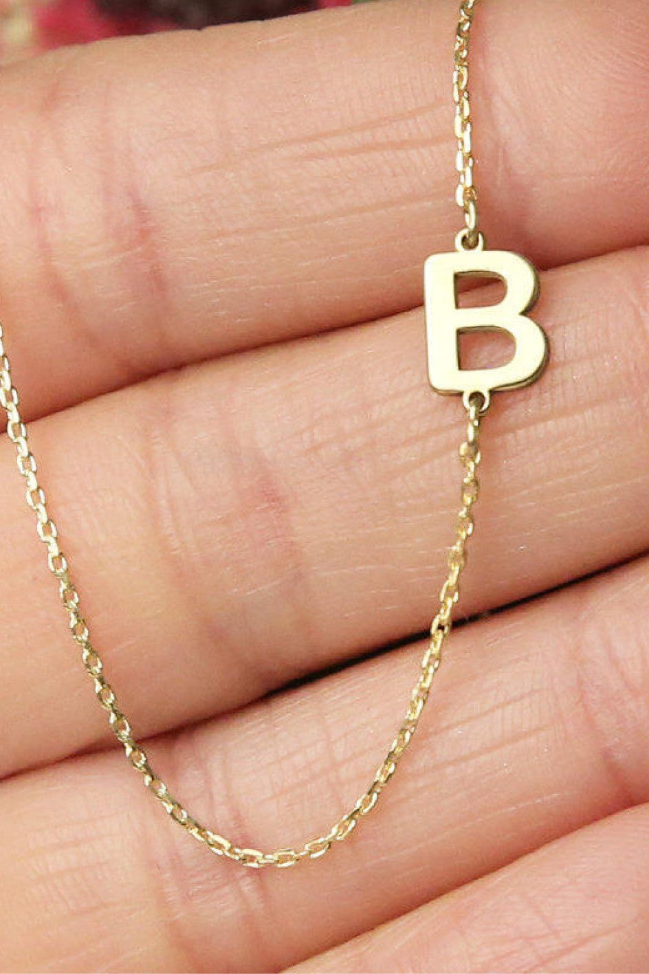 Gold Waterproof Stainless Steel Dainty Initial Necklace