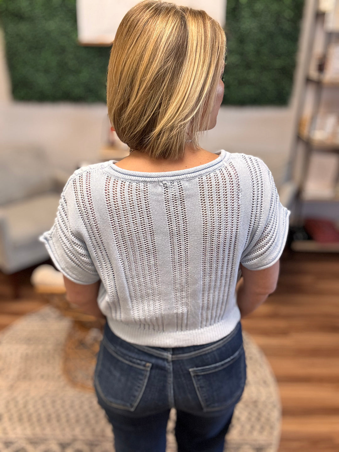 Coastal Breeze Open Knit Sweater