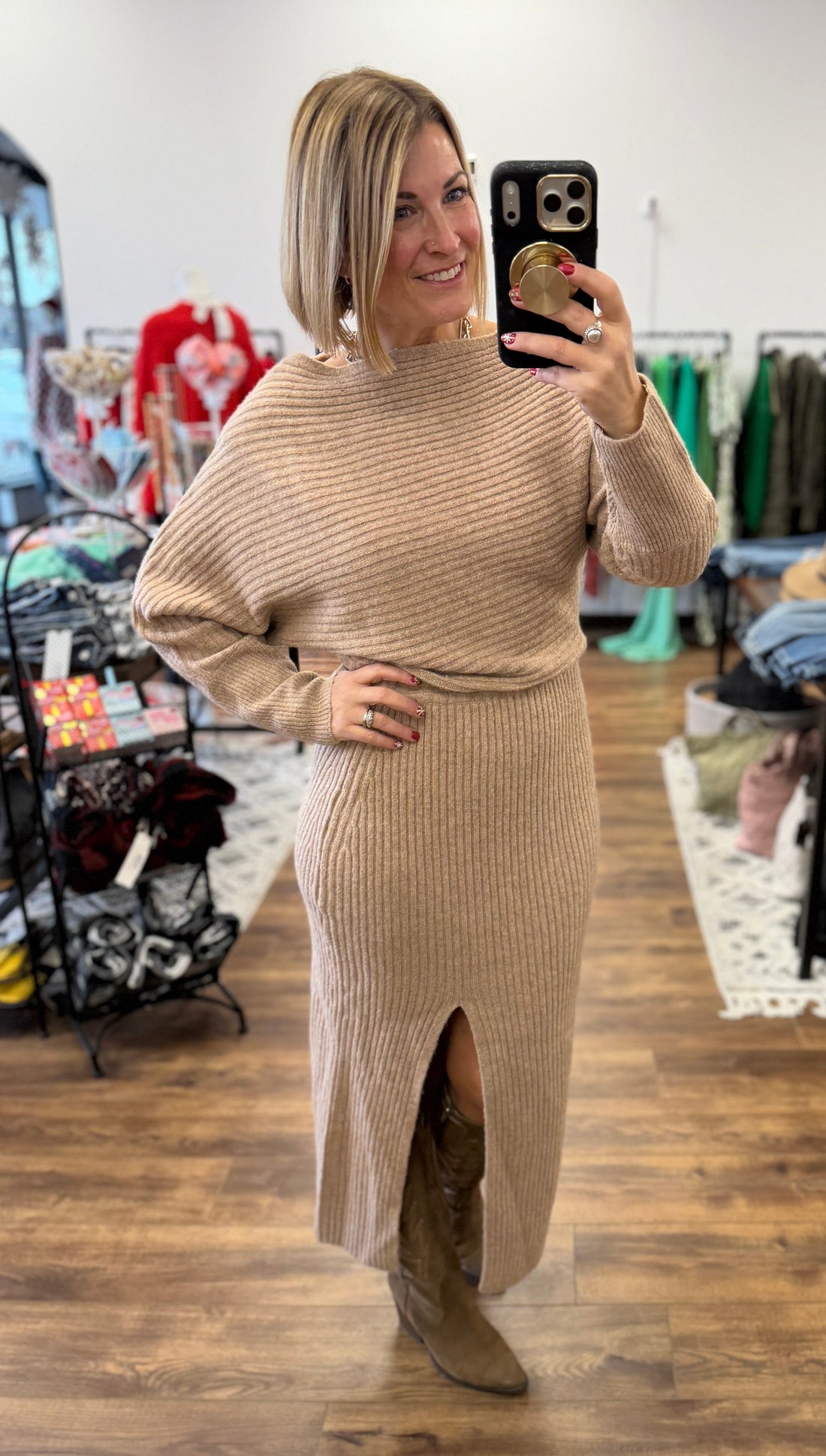 Midi Knit Sweater Dress