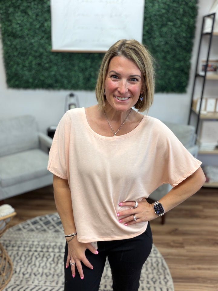 Off Duty Crossback Top - Blush