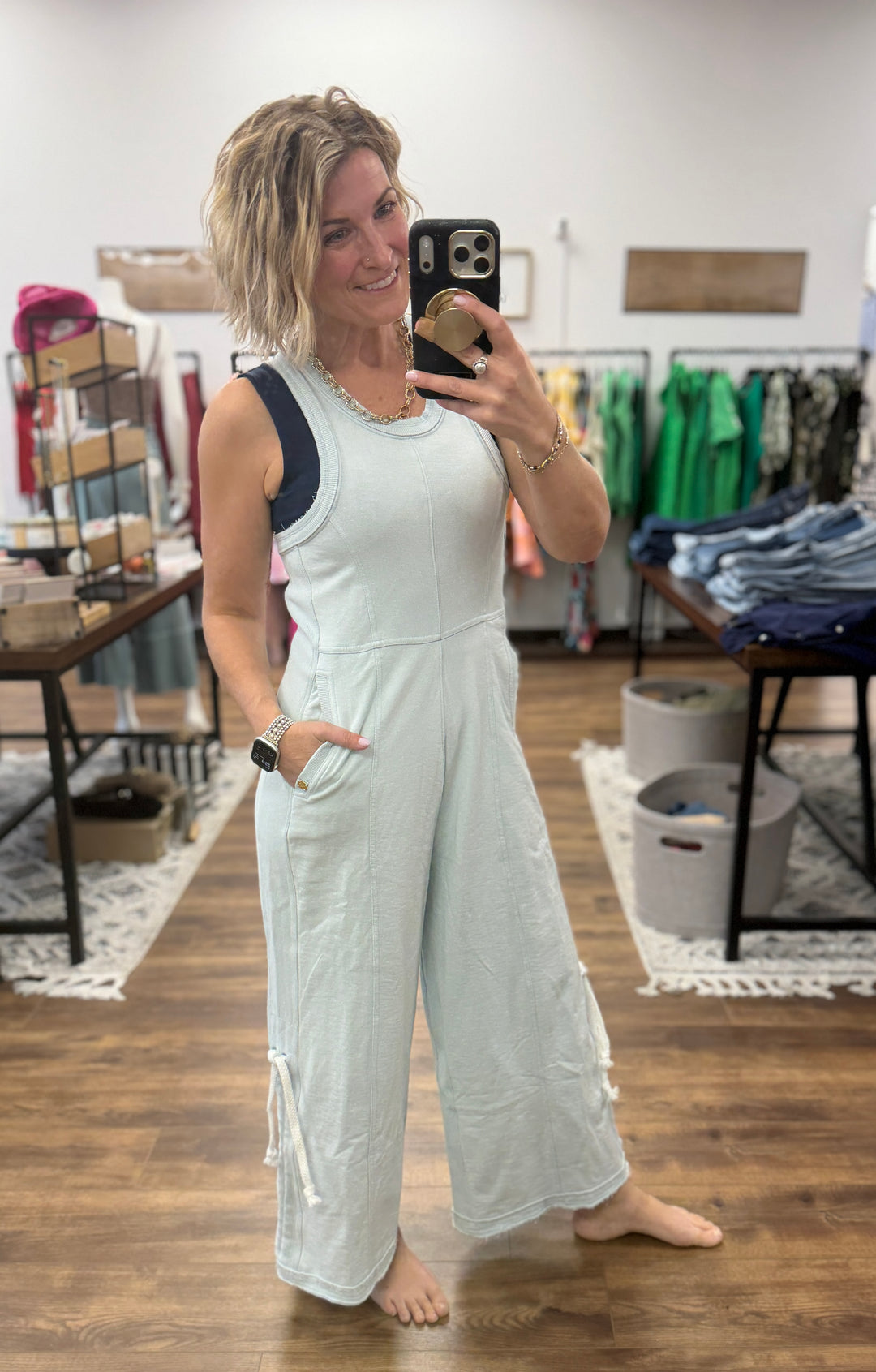The Weekend Wanderer Jumpsuit - Mist