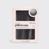 Solid Charcoal Satin Pillowcase - Standard Size