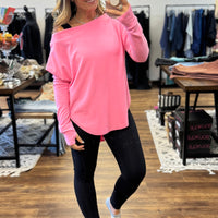 Zoey Athleisure Top - Pink