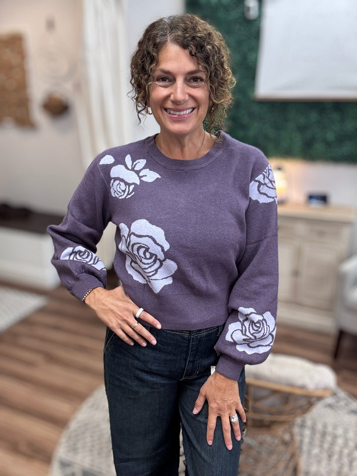 Violet in Bloom Sweater