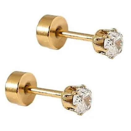 Linny Co - Micro Helen Gold Flat Back Stud Earrings