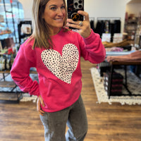 Distressed Dalmation Heart Sweatshirt