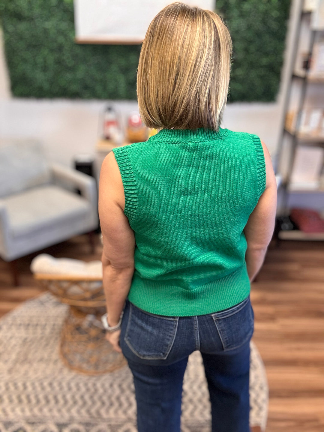 Fresh Start Knit Sweater Vest - Green