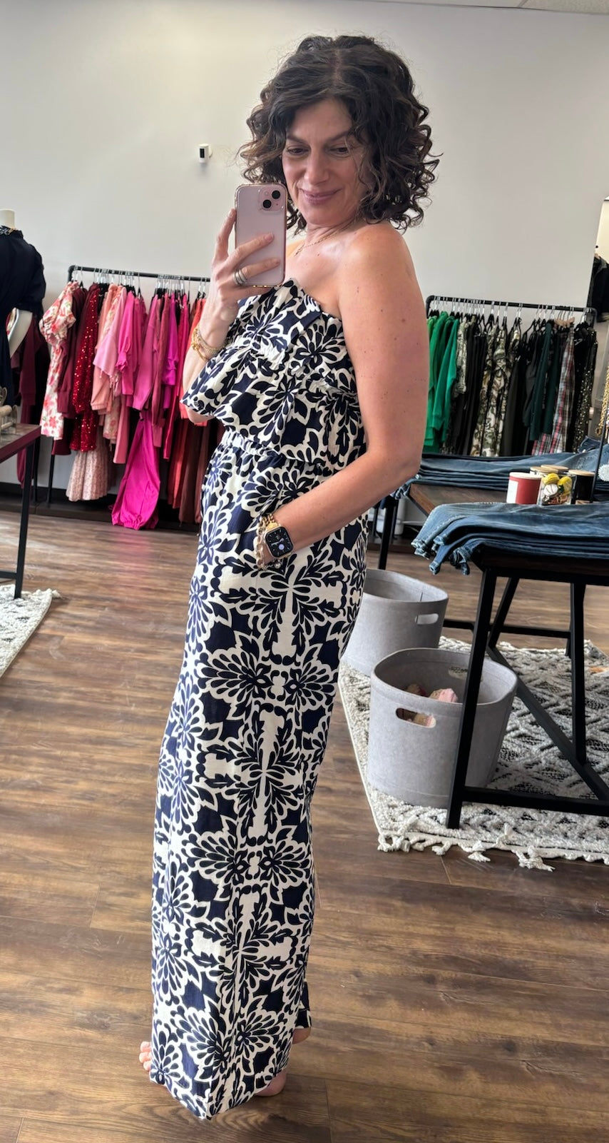 Santorini Nights Strapless Jumpsuit