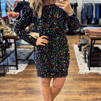 Crowd Pleaser Sequin Dress - Multi Color