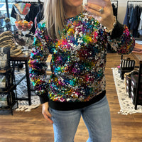 In the Spotlight Sequin Top - Multi Color