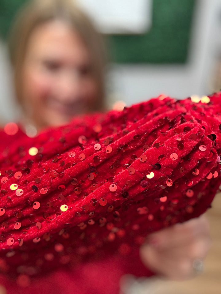 Old Flame Sequin Dress - Red
