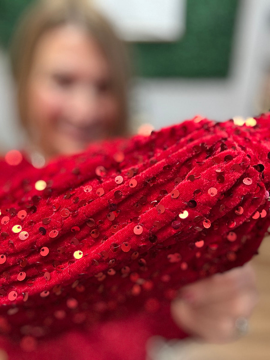 Old Flame Sequin Dress - Red