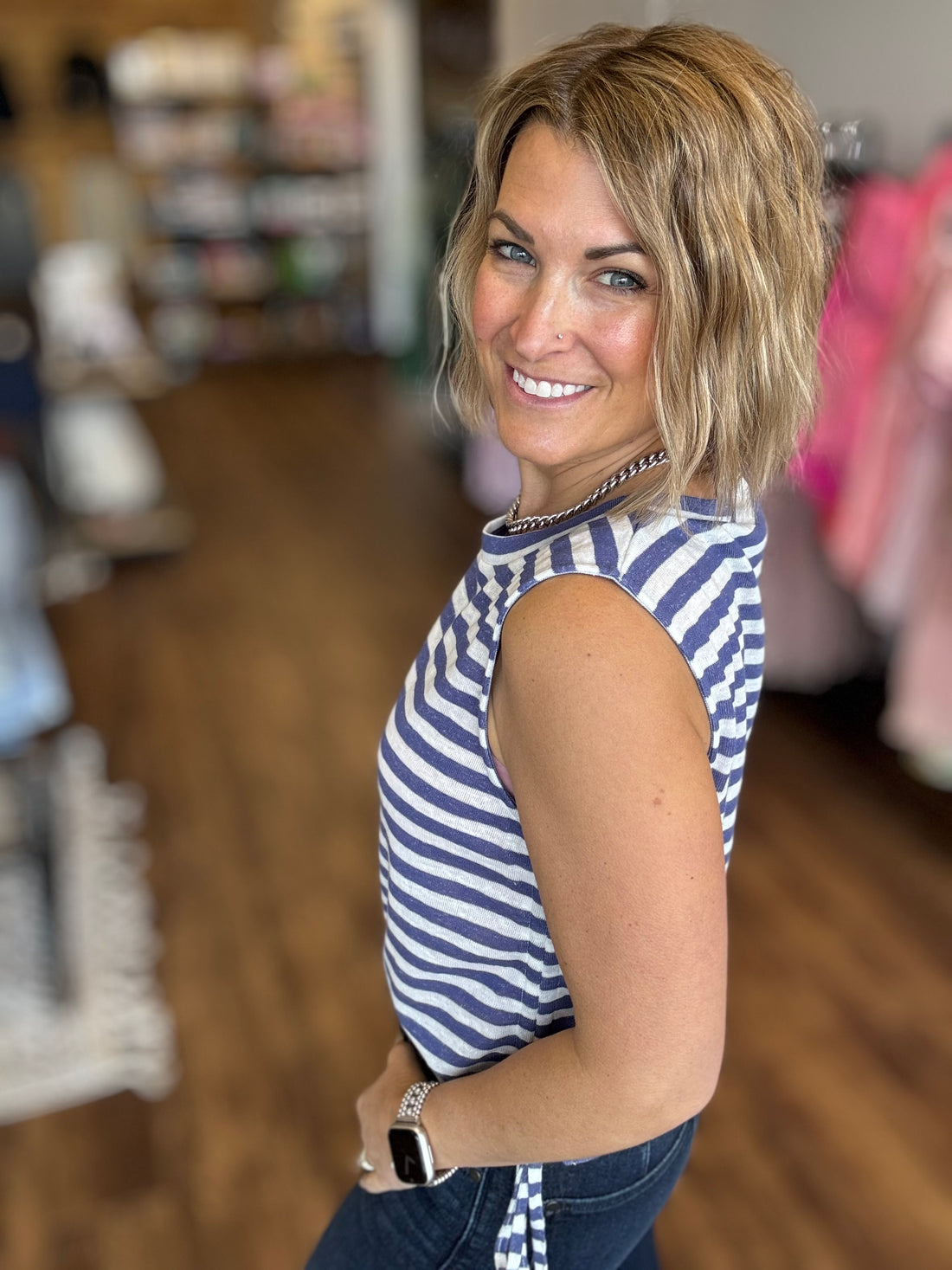 The Dockside Stripe Tank