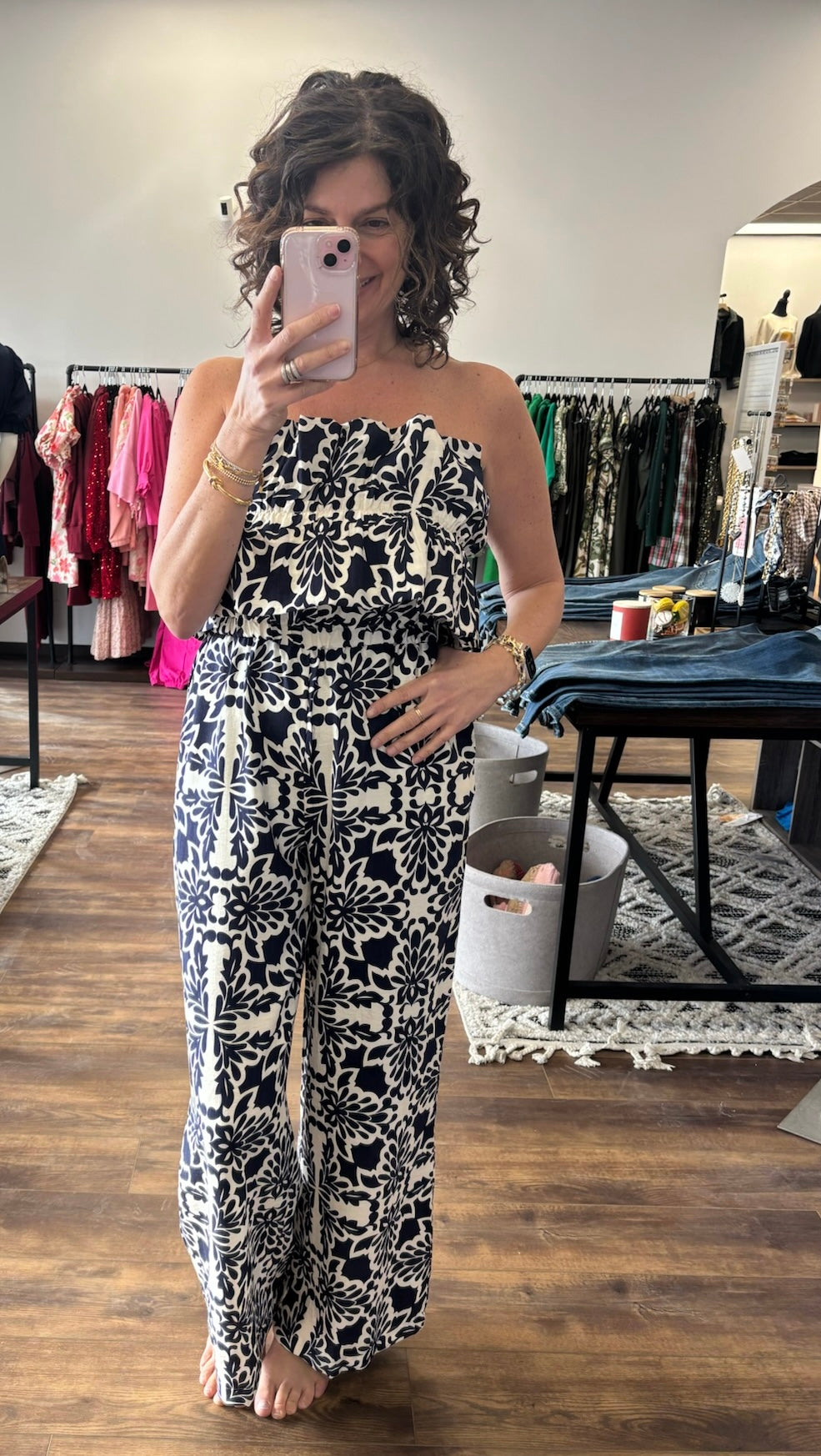 Santorini Nights Strapless Jumpsuit