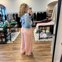 Jenny - Elastic Waist Drawstring Wide Leg Pants