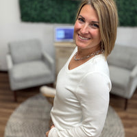 Liverpool - Long Sleeve Scoop Neck Knit Top - Snow