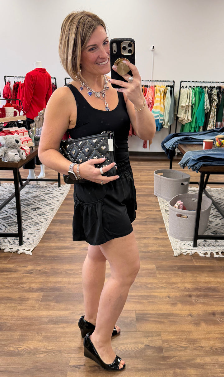 Flounce &amp; Flow Romper - Black