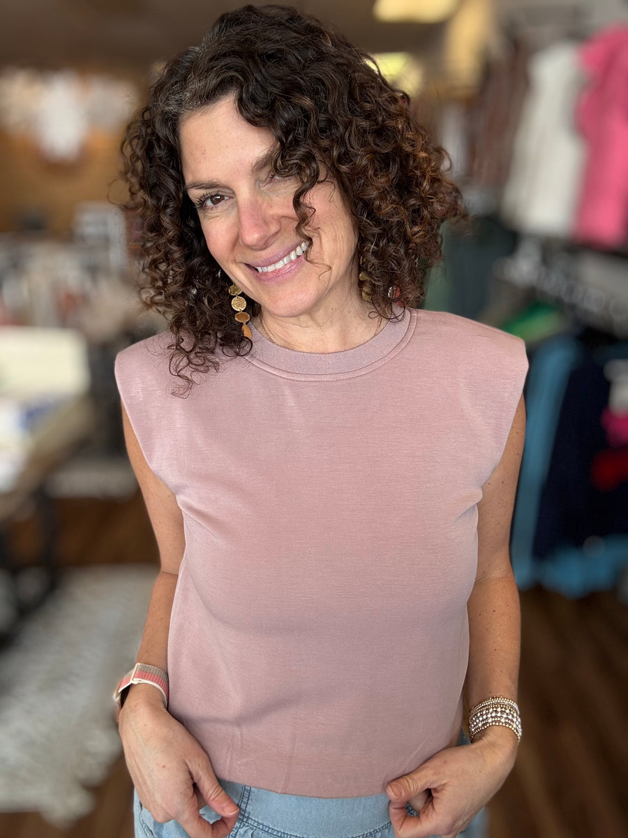 Soft Modal Muscle Top - Mauve