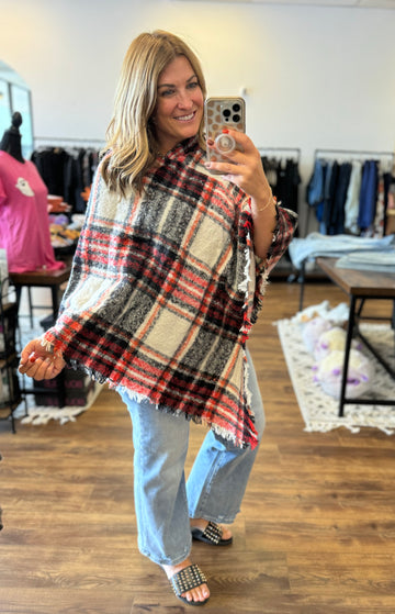 The Perfect Plaid Poncho