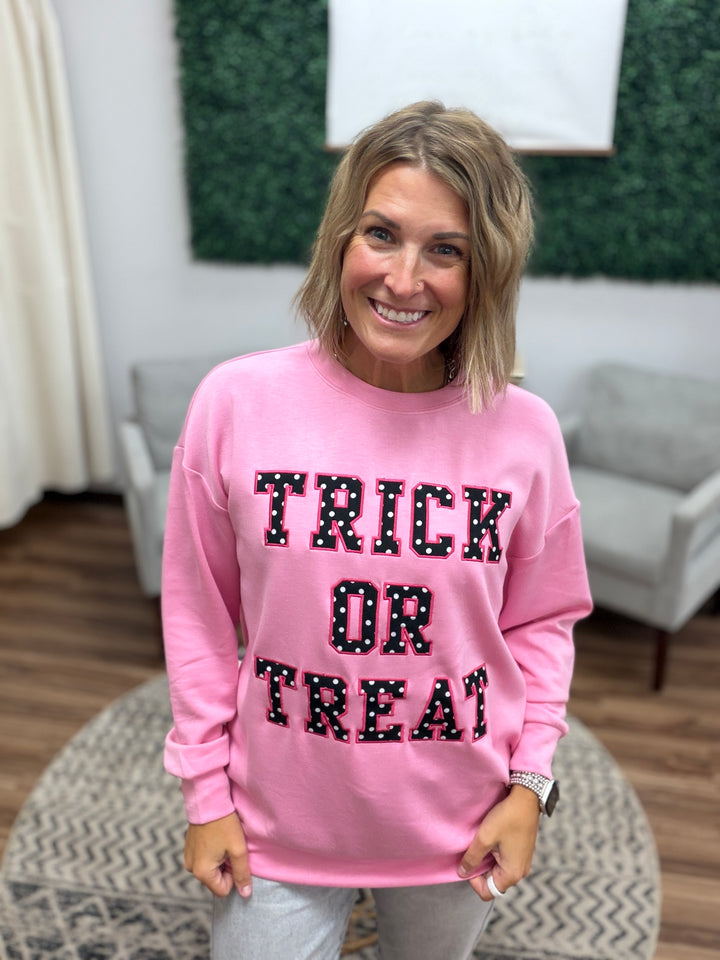Trick or Treat Polka Dot Pullover
