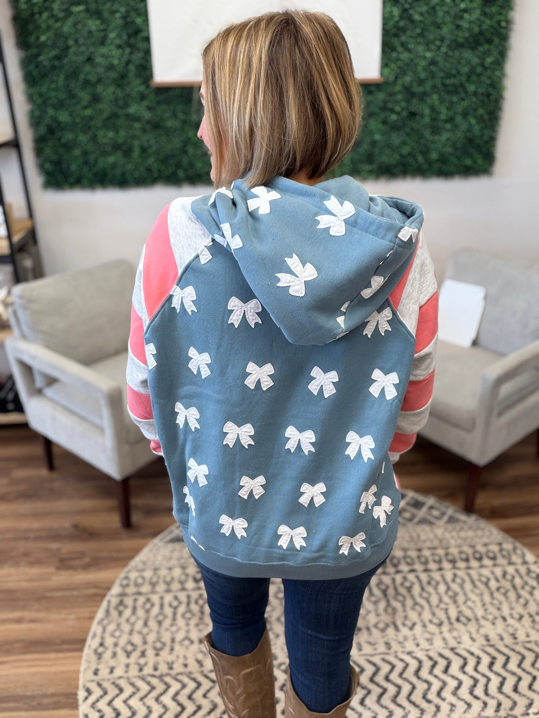 Red, White and BOW Hoodie