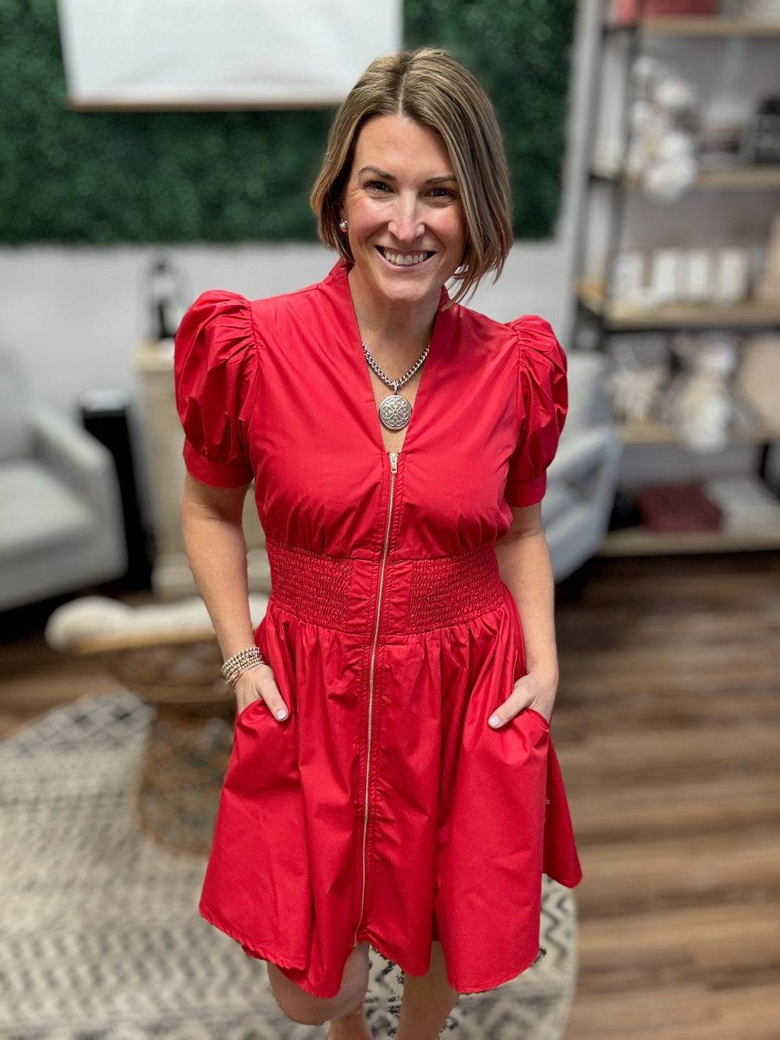 Scarlet Statement Zip Dress