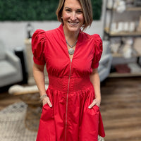 Scarlet Statement Zip Dress