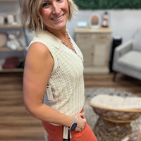 Liverpool - Sleeveless Johnny Collar Sweater