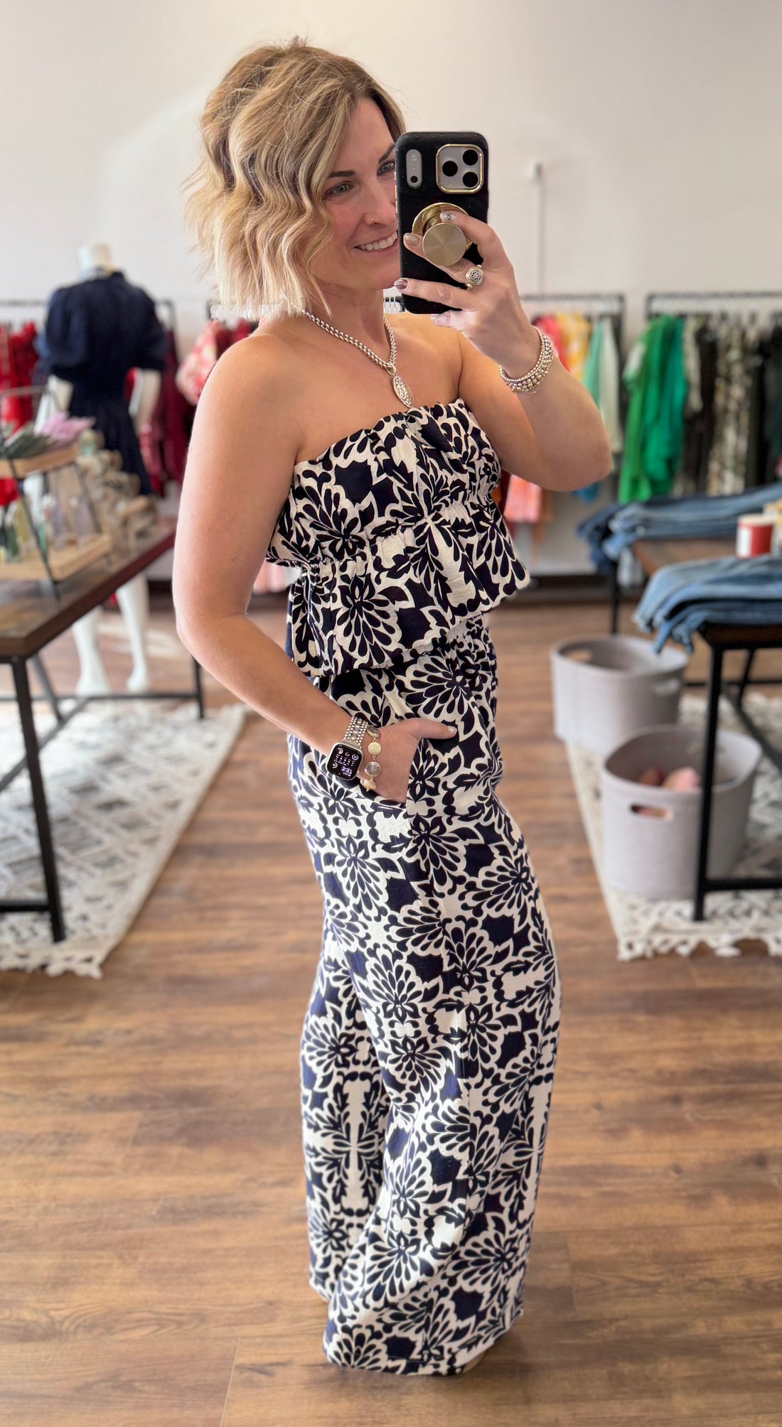 Santorini Nights Strapless Jumpsuit