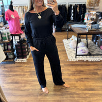 Off-the-Shoulder Lounge Jumpsuit