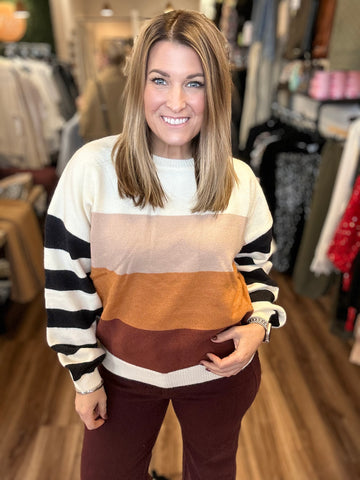 Cammie - Color Block Sweater Pullover