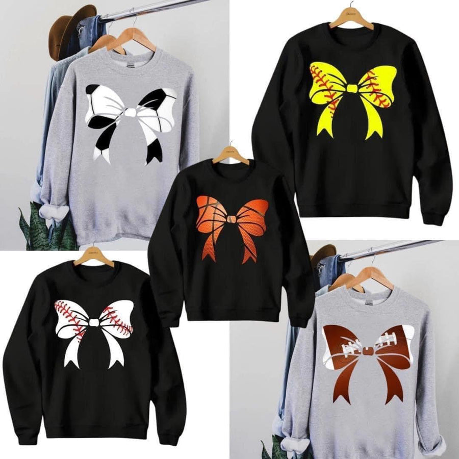 Softball Bow Sweatshirt