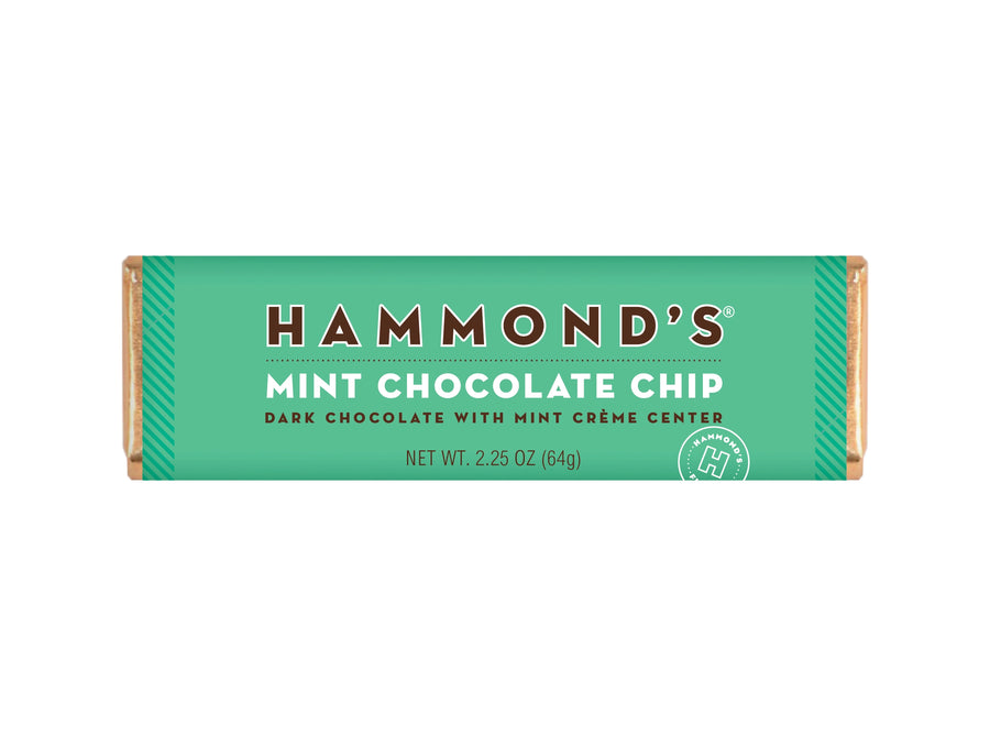 Mint Chocolate Chip Dark Chocolate Candy Bar