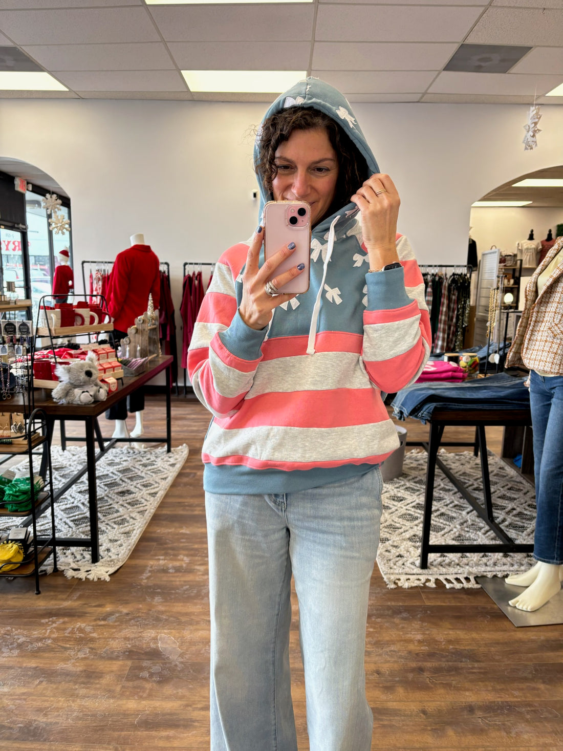 Red, White and BOW Hoodie