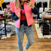 Simply Southern Puff Vest - Pink