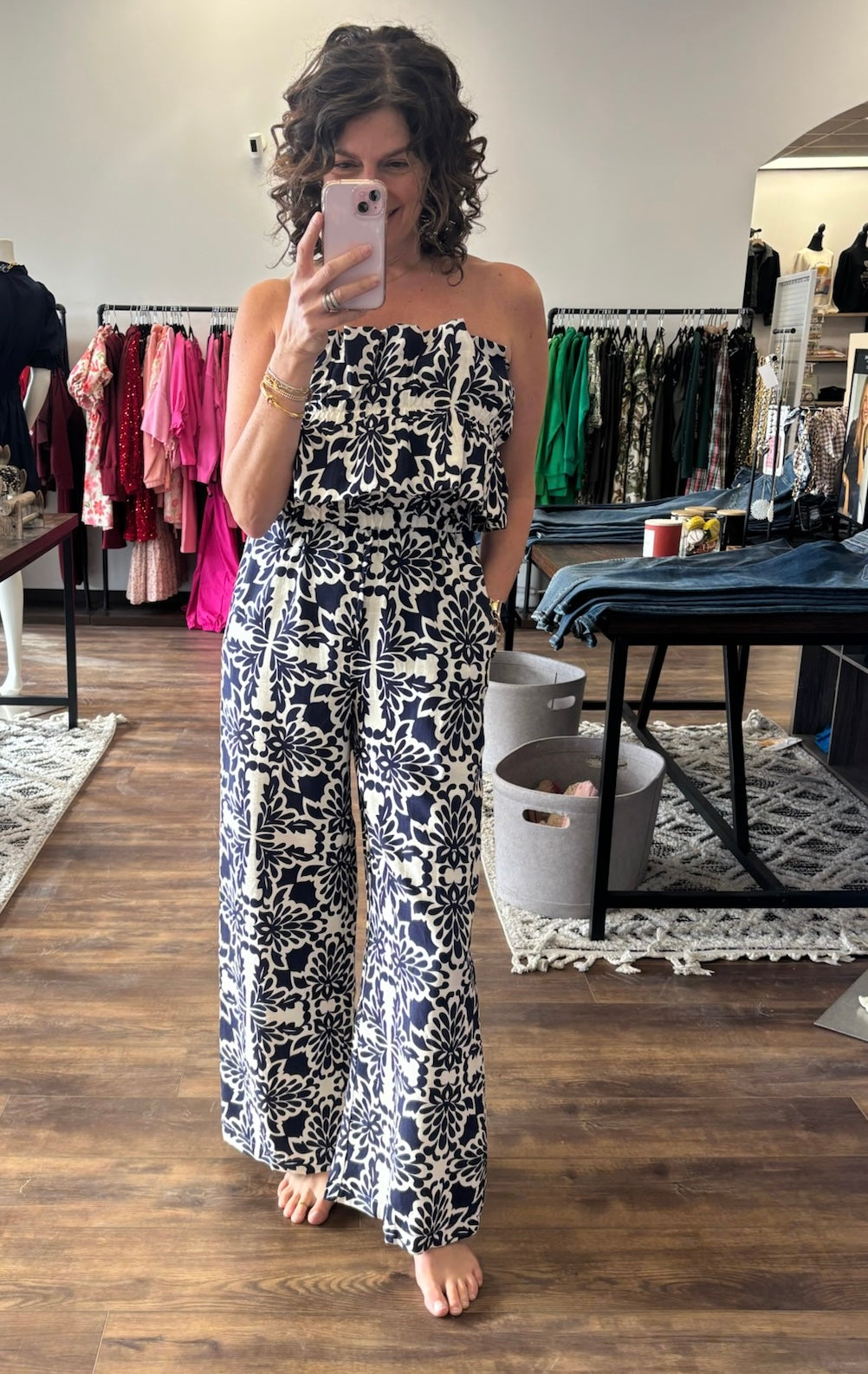 Santorini Nights Strapless Jumpsuit