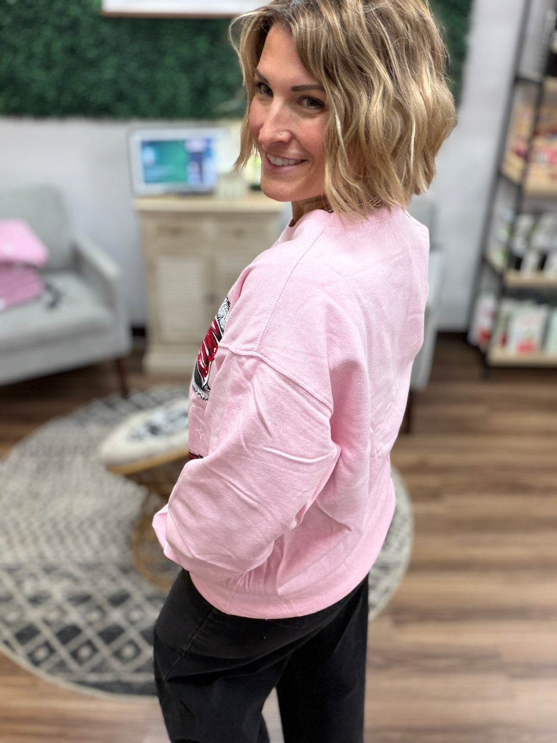 Tutu Santa Bow Graphic Sweatshirt