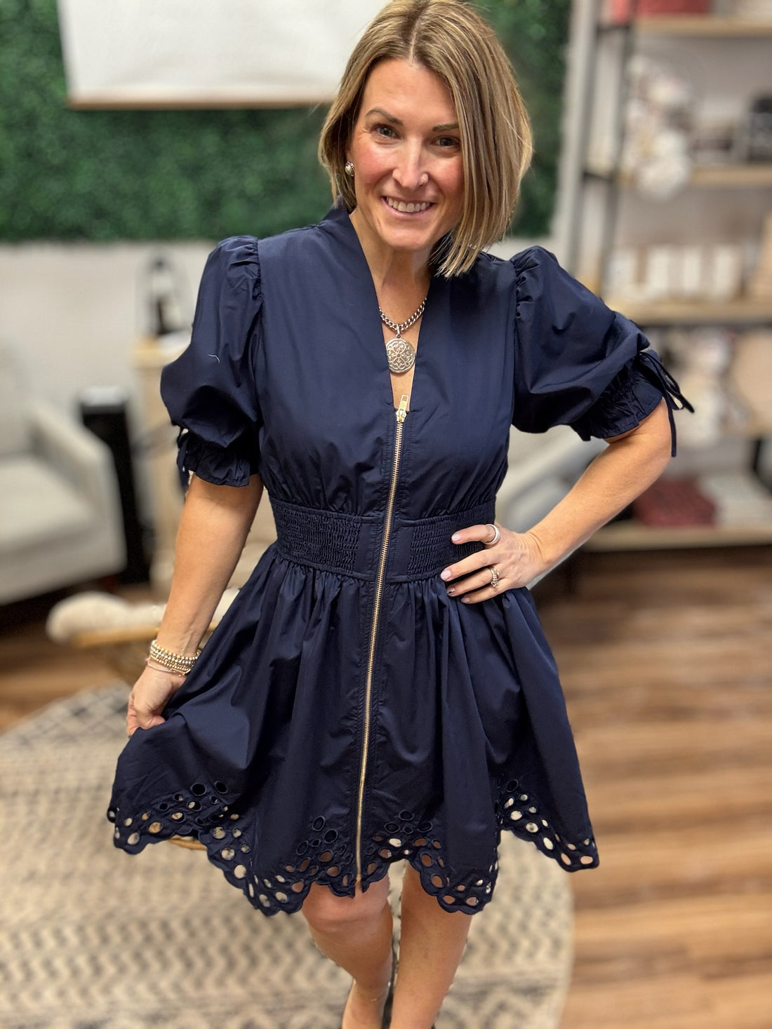 Midnight Moment Zip Dress