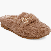 MIA Limited Edition Camel Faux Shearling Slide