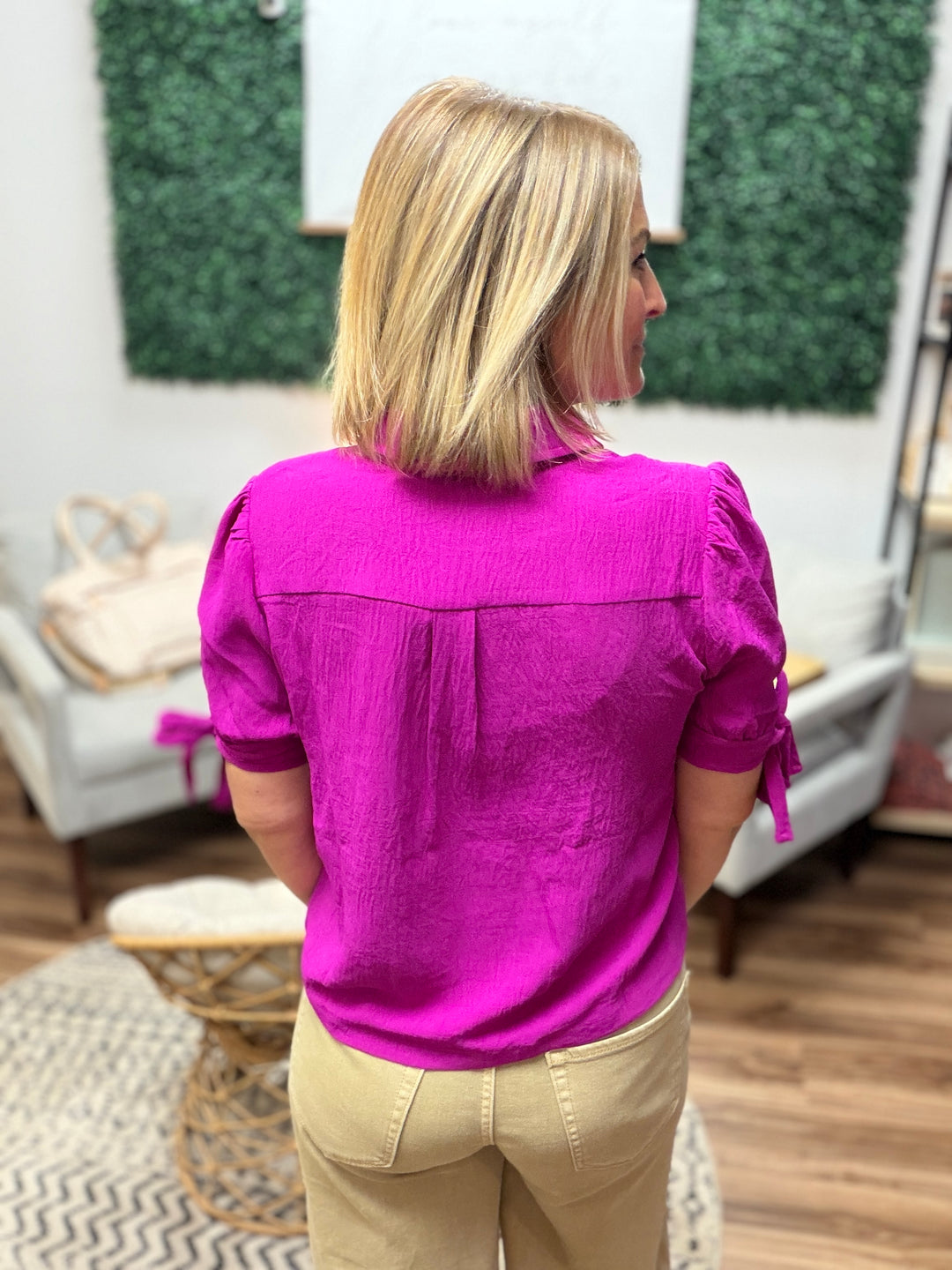 Lainey - Tie Sleeve Top