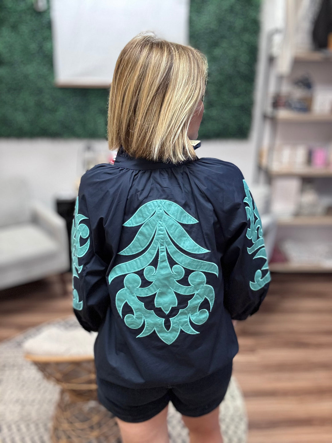 Coastal Charm Embroidered Blouse