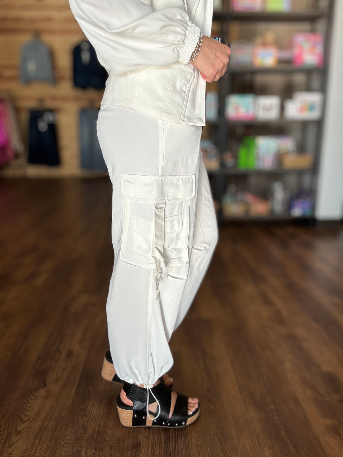 Liverpool - Pull-on Parachute Cargo Pants