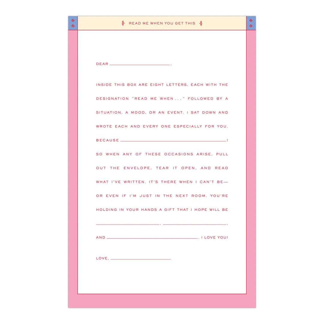 Read Me When: Letters to the Love of My Life