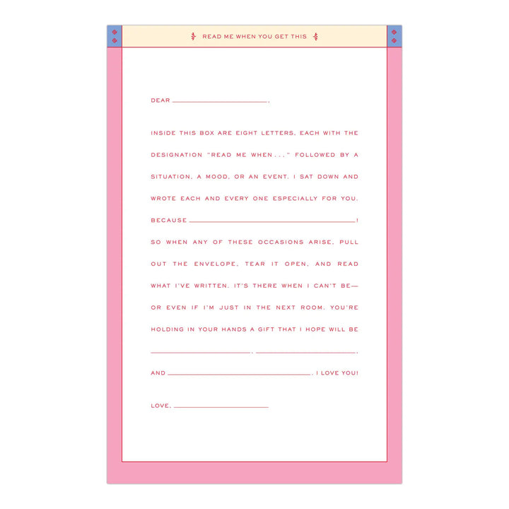 Read Me When: Letters to the Love of My Life
