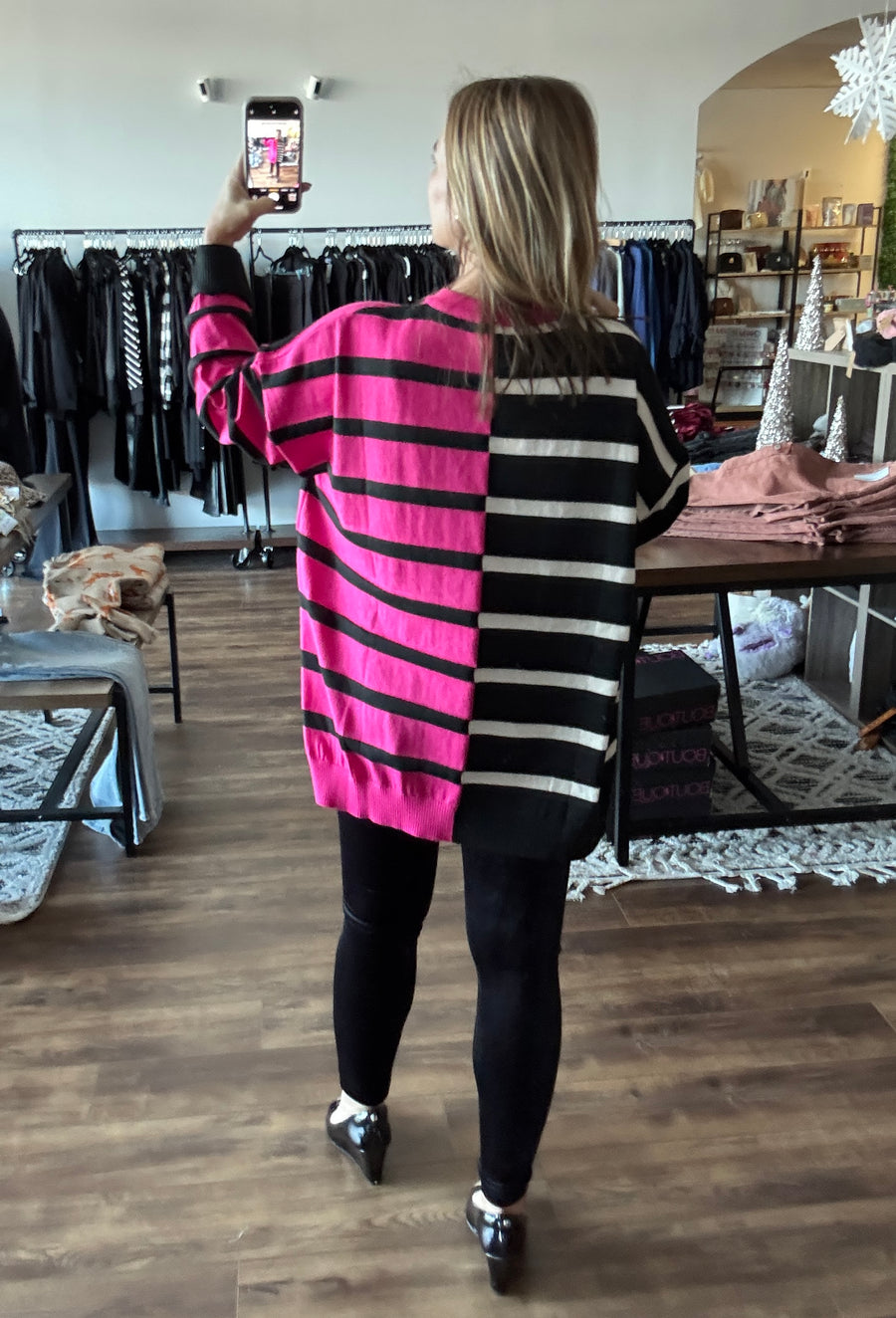 Parker Striped Sweater - Pink