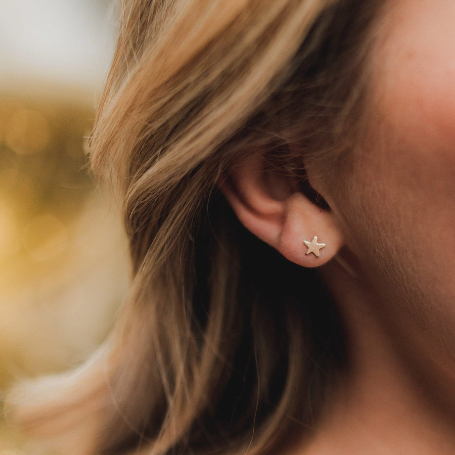 Star Stud Earrings - 14k Gold Fill